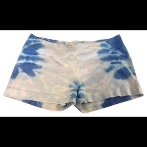 Hard Tail activewear mini tie dye shorts